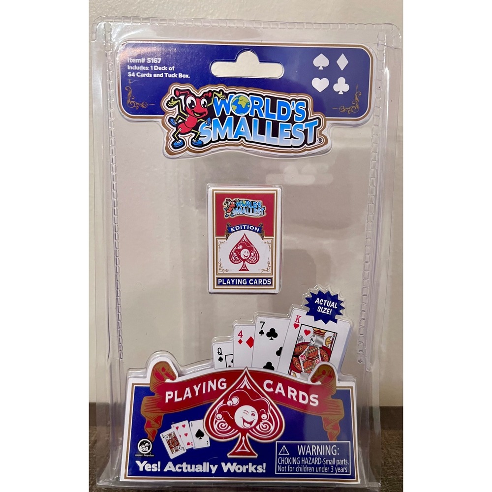 World's Smallest‎ Playing Cards Miniature Deck with Tuck Box Super Impulse 5167